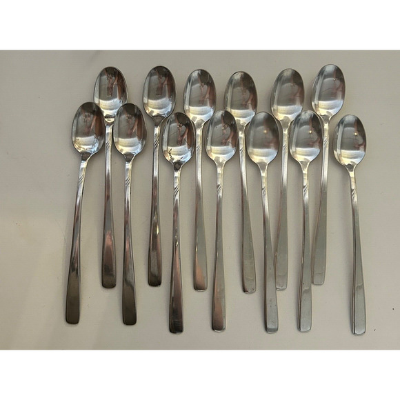 12 MCM Ice Teaspoons DON Astral Pattern A1+ Overlay Silver plate Ice Tea Spoons - Picture 1 of 8